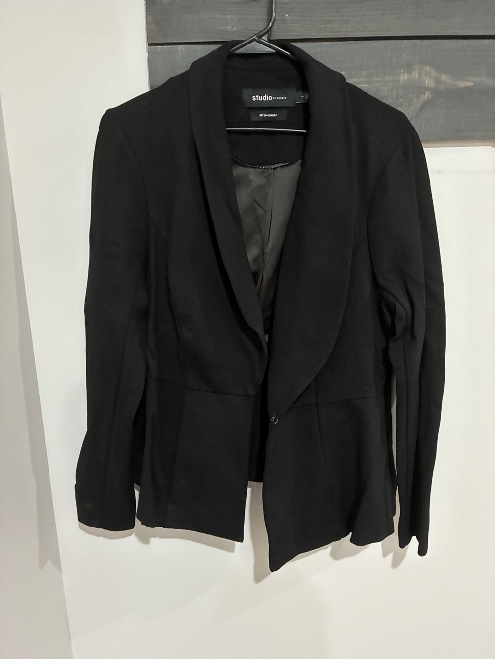 torrid Black Shawl-Collar Tailored Blazer